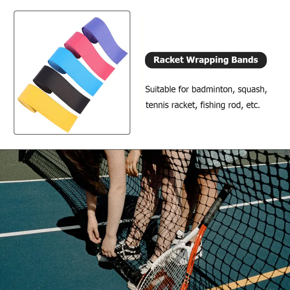 

60PCS Racket Grip Wrapping Bands Anti-Slip Tapes Sweat Absorbent Racket Straps