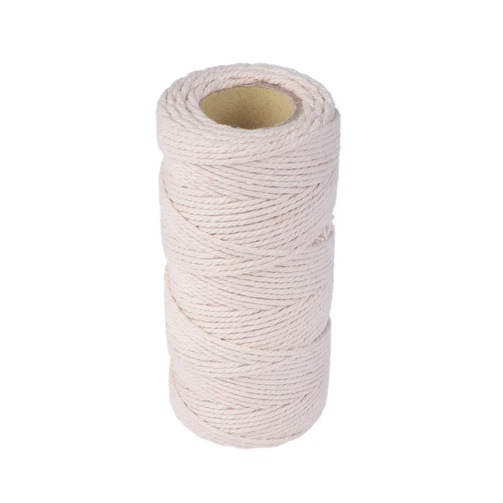 100% Natural Beige Cotton Twisted Cord Crafts Macrame Artisan String Handmade Christmas Gift Packing DIY Home Decor | Дом и сад