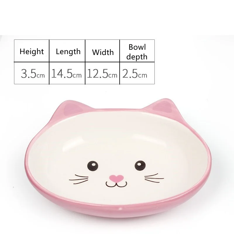 

Cute Cat Ceramic Bowl Pet Utensils Cartoon Water Bowl Dog Bowl Ceramic Eating Drinking Bowl Cat Dog Universal Feeders