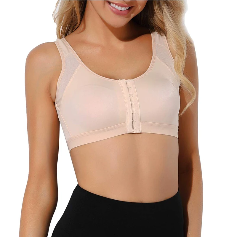 Женский послеоперационный спортивный бюстгальтер застежка спереди комфортный
