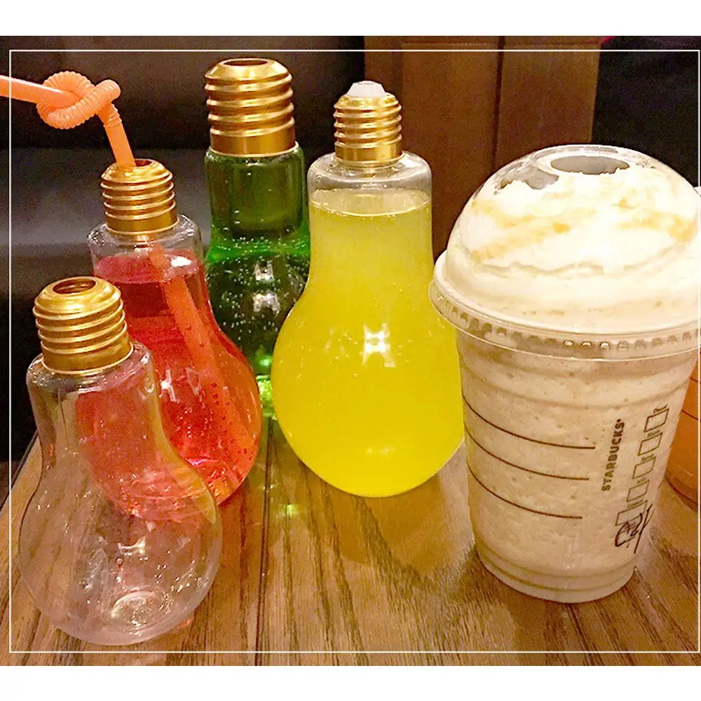 Креативная пластиковая бутылка в форме лампочки семейная чашка для воды