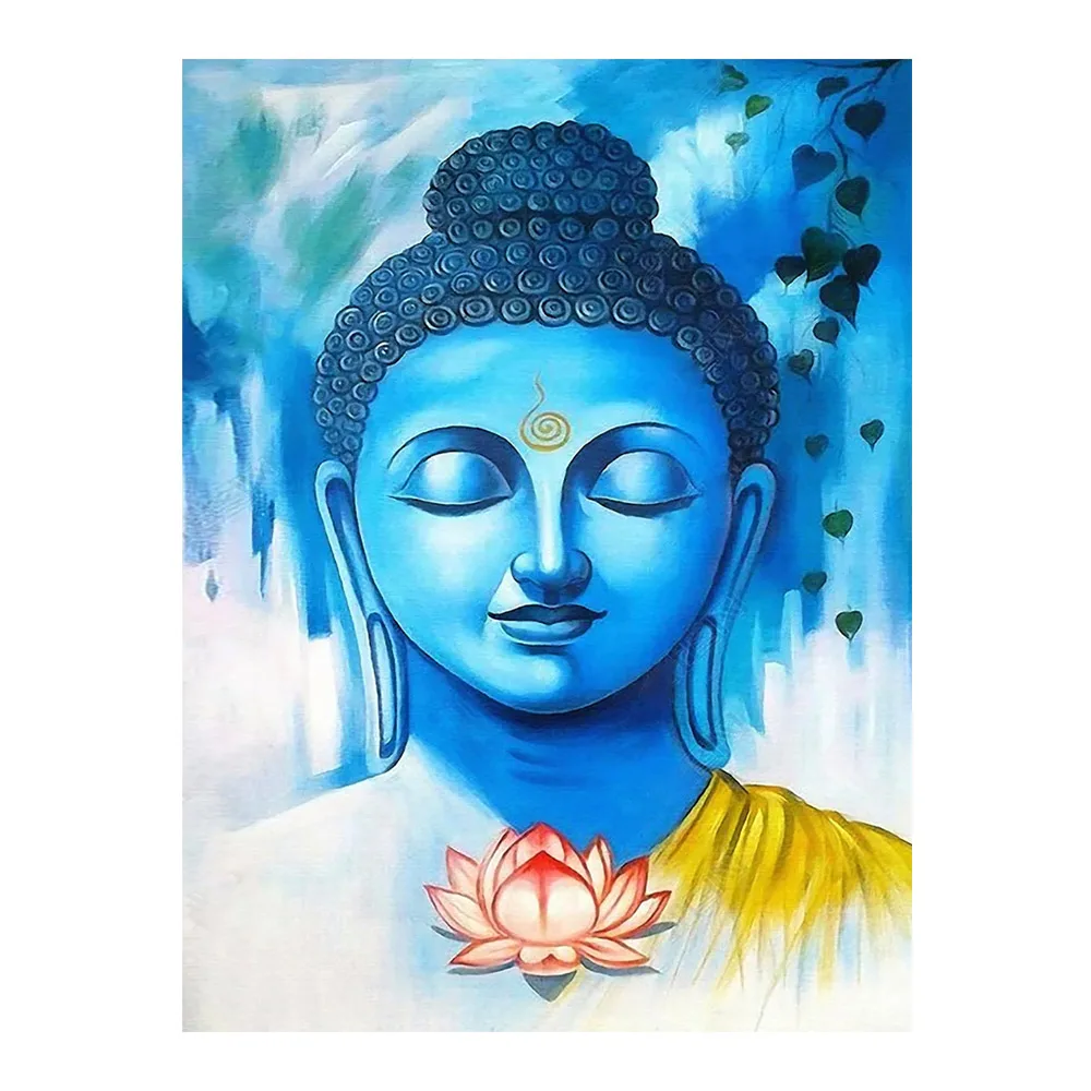 

5D DIY Buddha Statue Diamond Painting Religion Full Drill Rhinestone Drill Buddhism Mosaic Embroidery Cross Stitch Home Decor