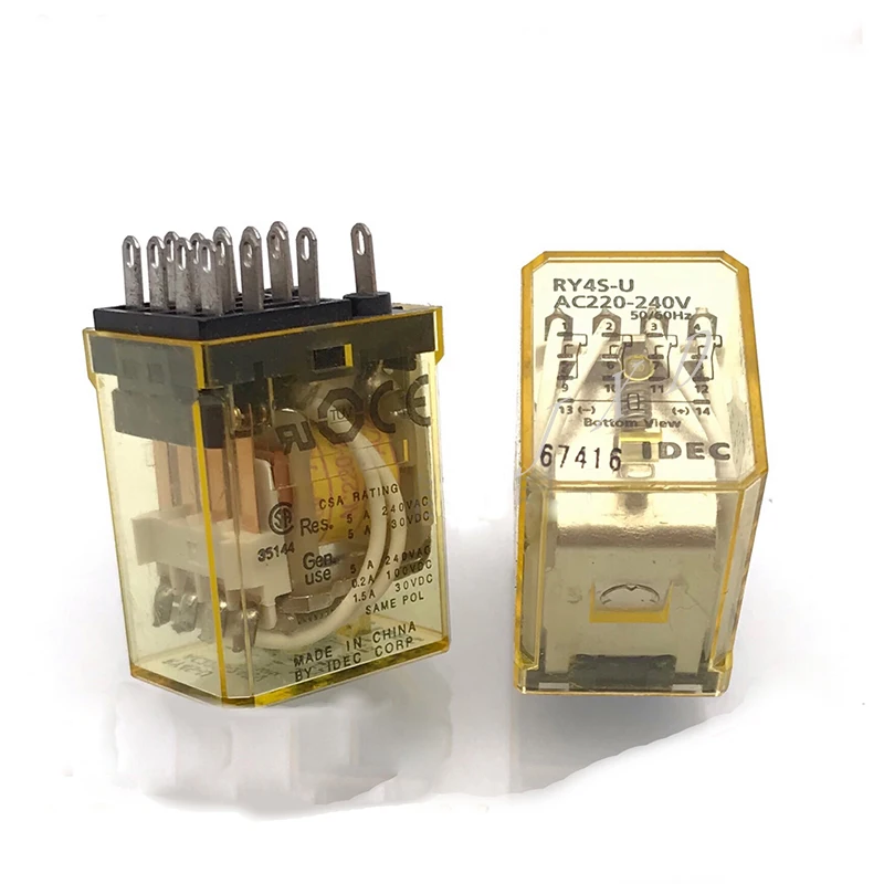 Горячее новое реле 24 В RY4S-U AC220-240V RY4S U AC220 240 RY4SUAC220240V RY4S-U-AC220-240V 240VDC DC240V 240V 5A 14PIN -