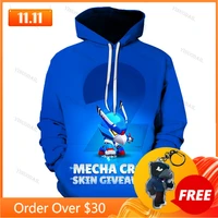 mecha crow shooter kids hoodie shooting game spike 3d sweatshirt tops boys girls max cartoon star tops teen clothes