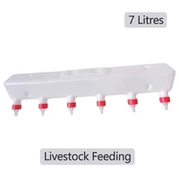 7 litre livestock milk feeding bucket 6 silicon nipples lamb feeder puppy piglet feeding easy clean multiple feeder