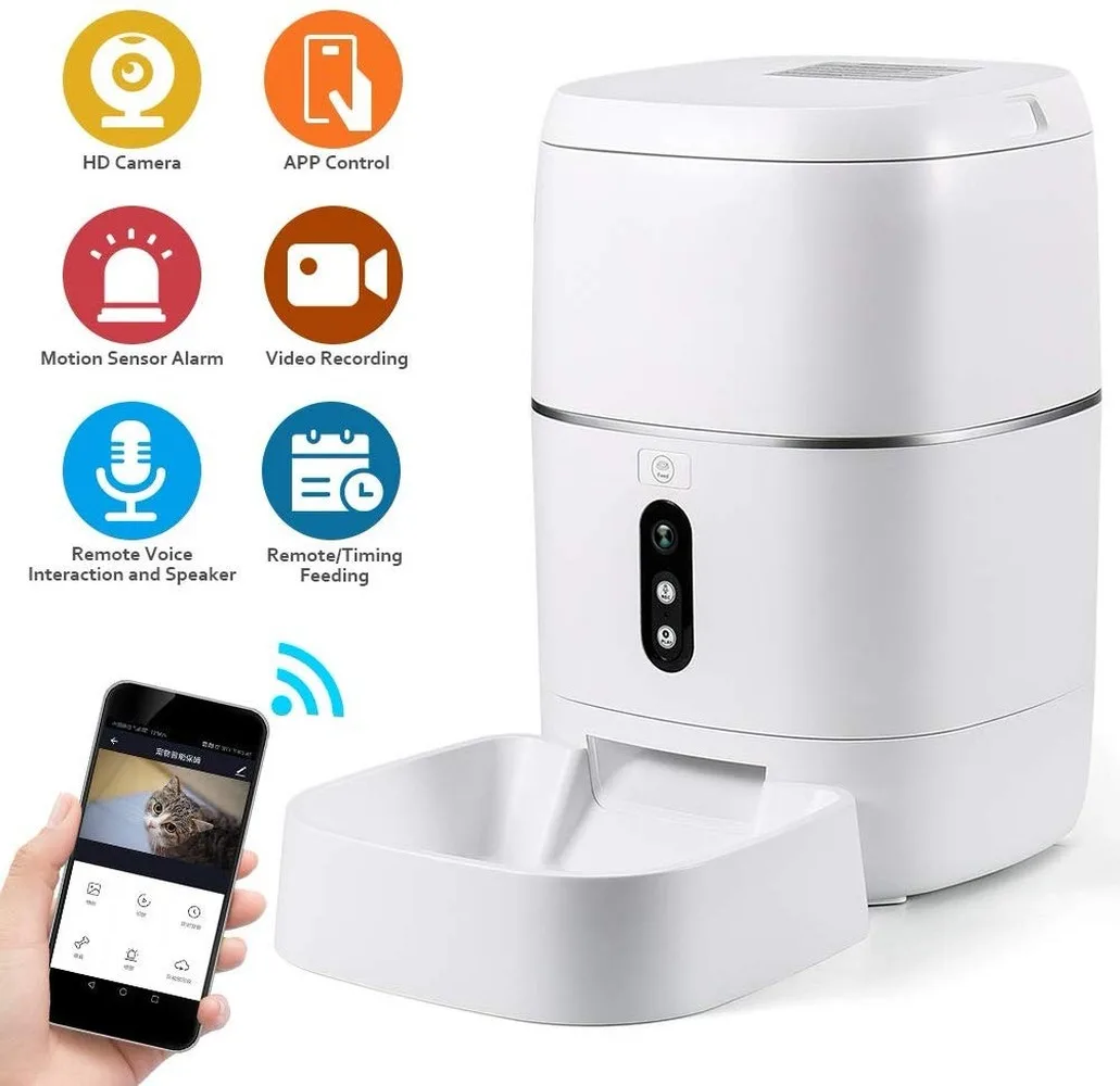 Автоматическая программируемая кормушка для домашних животных 6 л|Кормление