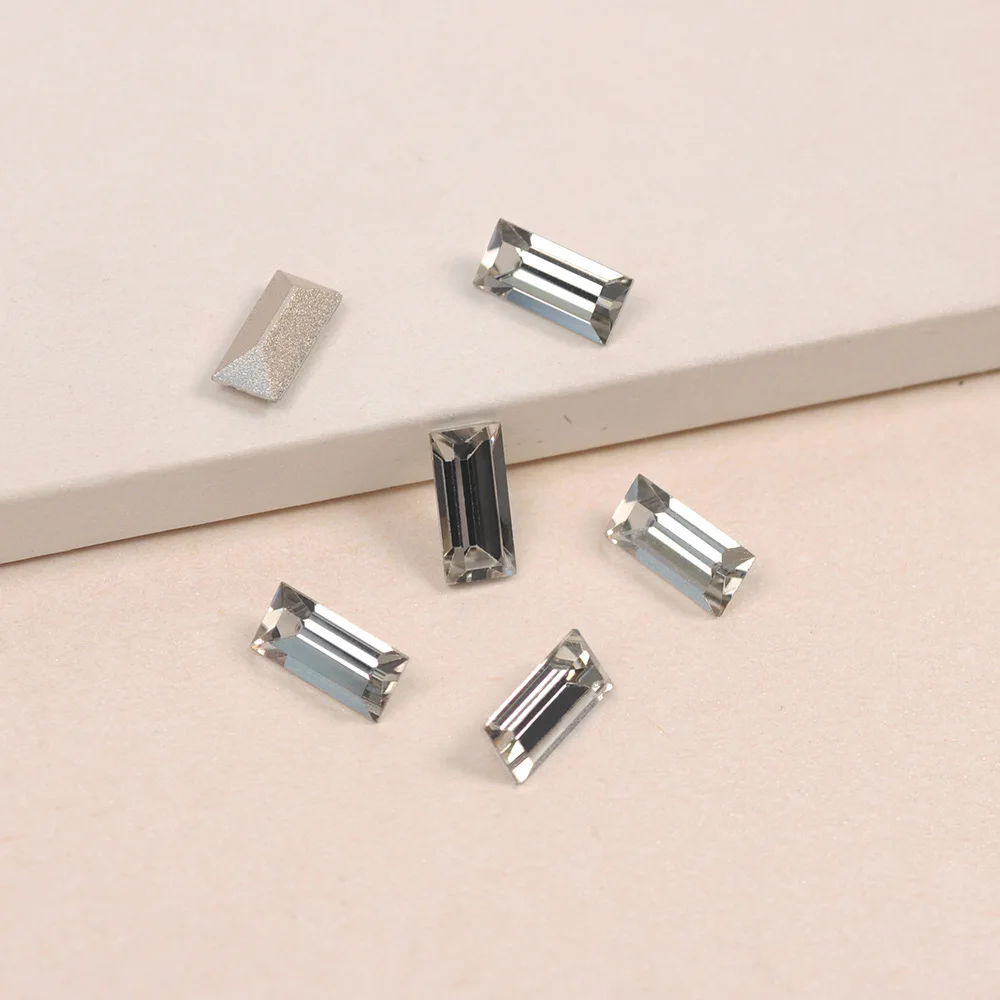 Стразы для ногтей лучшего качества зеркальные черные алмазные цветные