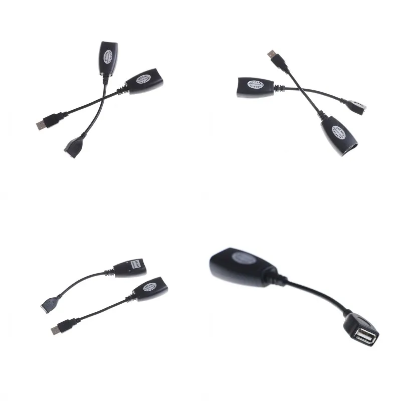 1 компл. Удлинитель USB 2 0 к CAT5E CAT6E RJ45 LAN модем удлинитель адаптер Кабельный кабель