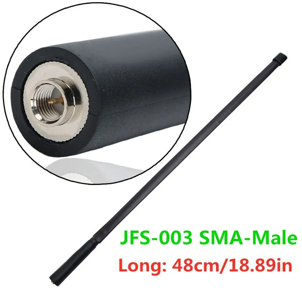 

Новый JFS-003 48 см/18,89 дюймов Длина со SMA мужской разъем Dual Band 144/430 МГц складной тактический телевизионные антенны для Yaesu TYT