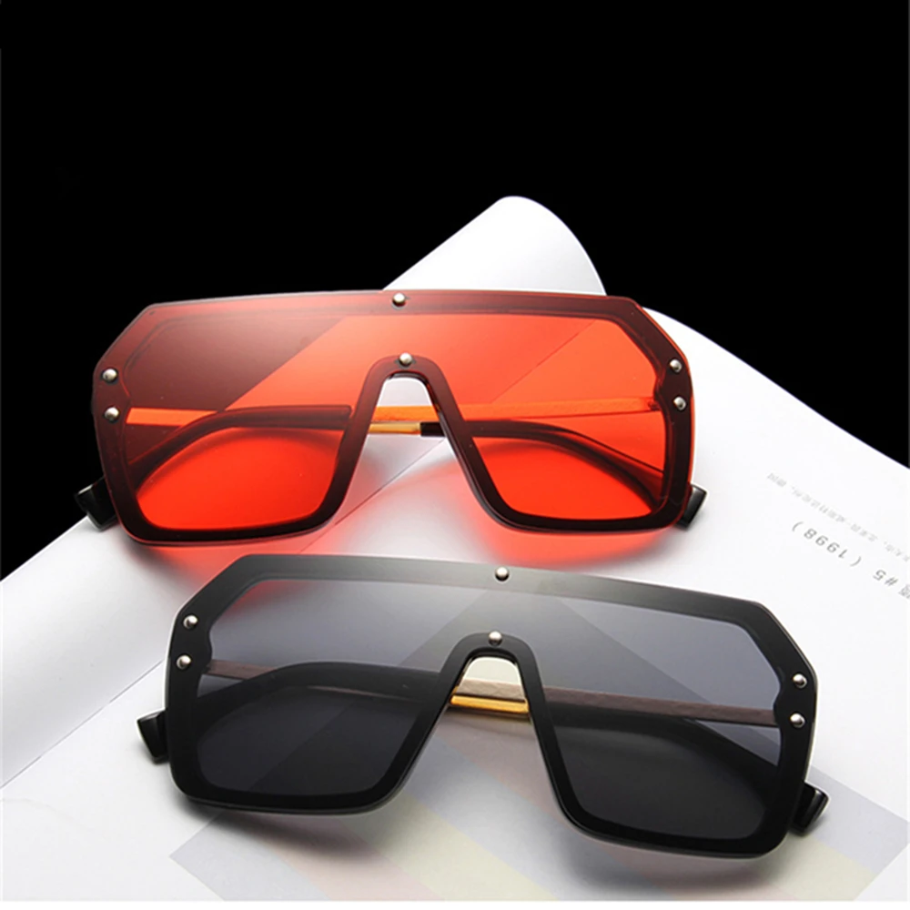 Новинка женские солнцезащитные очки с большой оправой Ретро стиль металлические