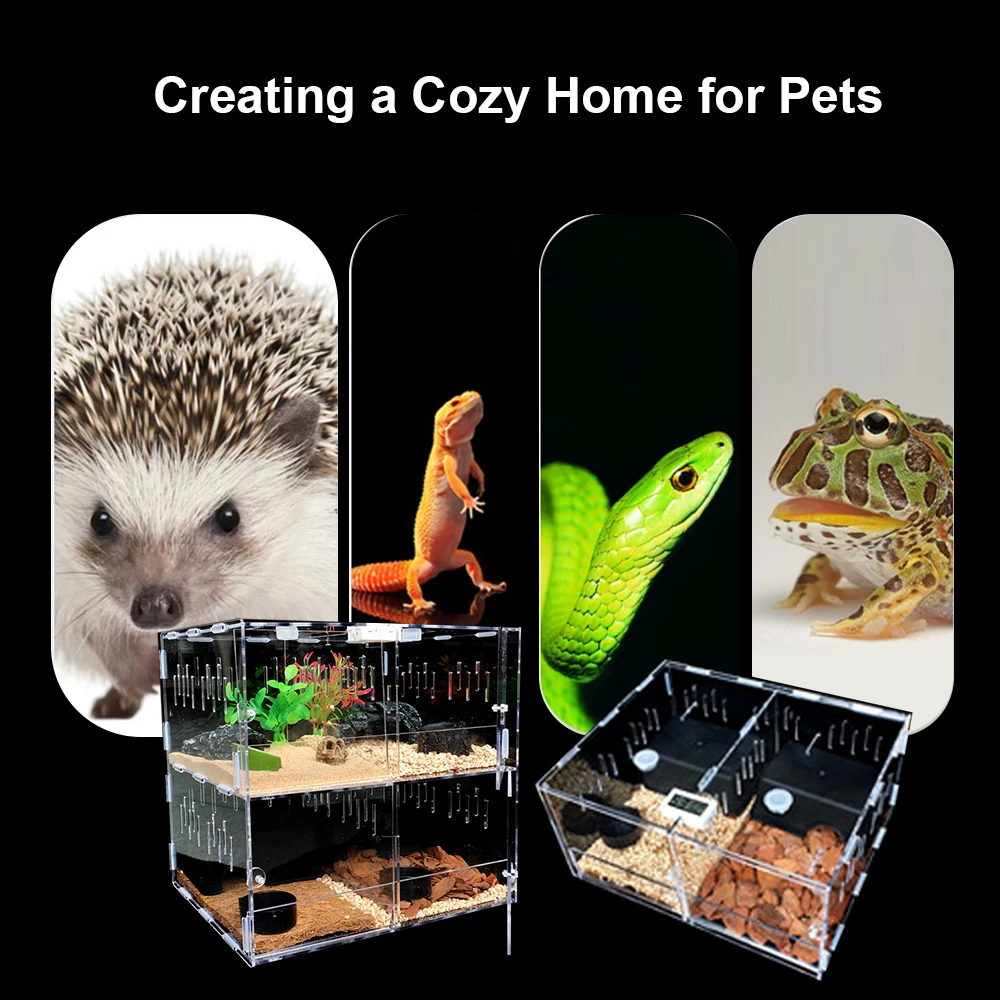 ПЭТ Рептилия Танк разведение коробка черепаха змеи дом клетка рептилии