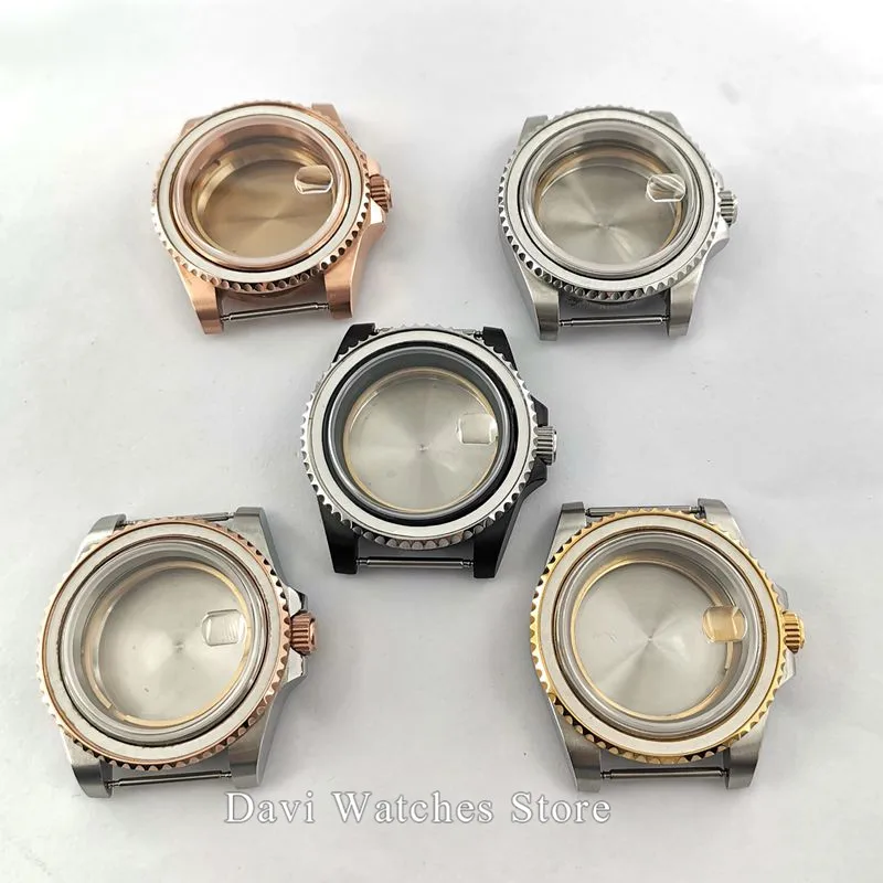 Запчасти для часов corgтело 40 мм полированный чехол с сапфировым стеклом подходит