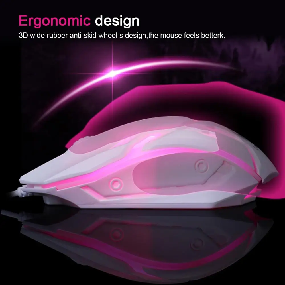 Small wired backlight usb mouse competitive gaming notebook office glowing | Компьютеры и офис
