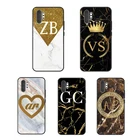 Индивидуальный чехол с мраморными инициалами для Samsung Galaxy S21 Ultra Note 20 Note 10 9 S8 S9 S10 Plus S10e S20 FE, задняя крышка