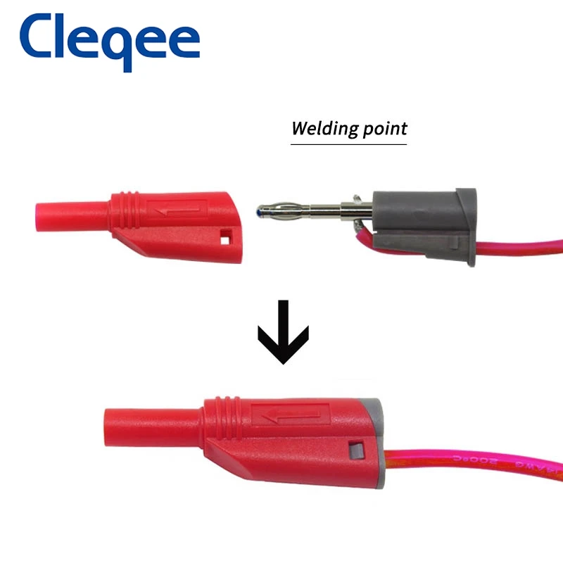 Cleqee P1010 BNC Q9 двойной 4 мм Штабелируемый заглушенный Банановый штекер с