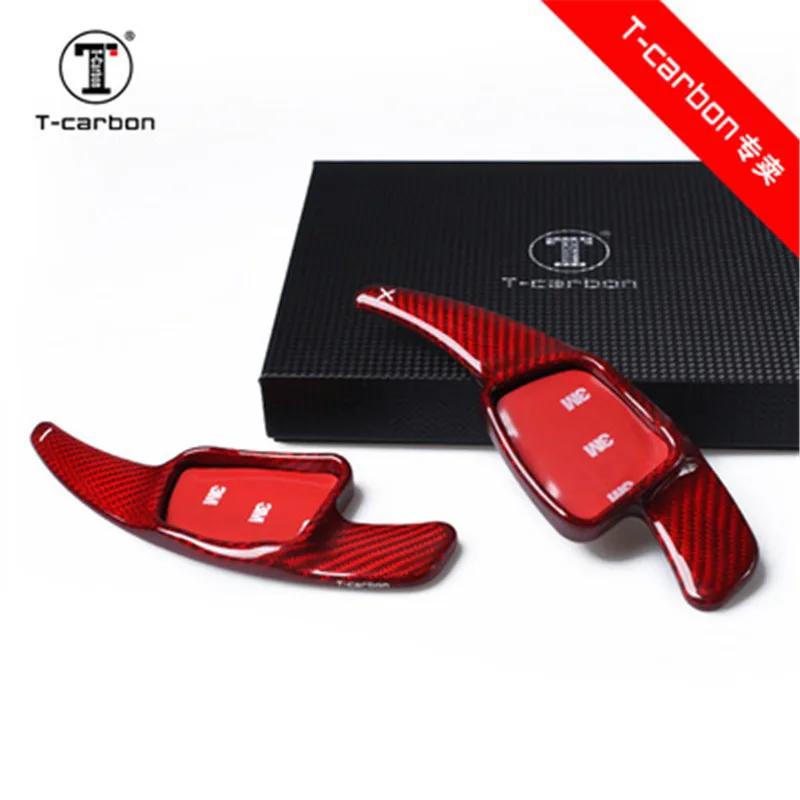 Автомобильный Стайлинг настоящие Углеродные волокна колесо переключения весло