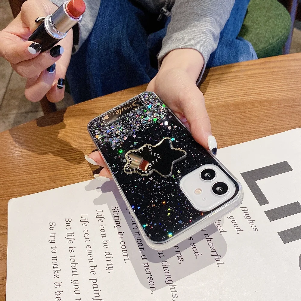 

Glitter Case for Huawei P Smart 2019 Z Case Silicon P20 P30 P40 Pro P9 P8 Lite 2017 Mini Phone Star Mirror Clear Cover