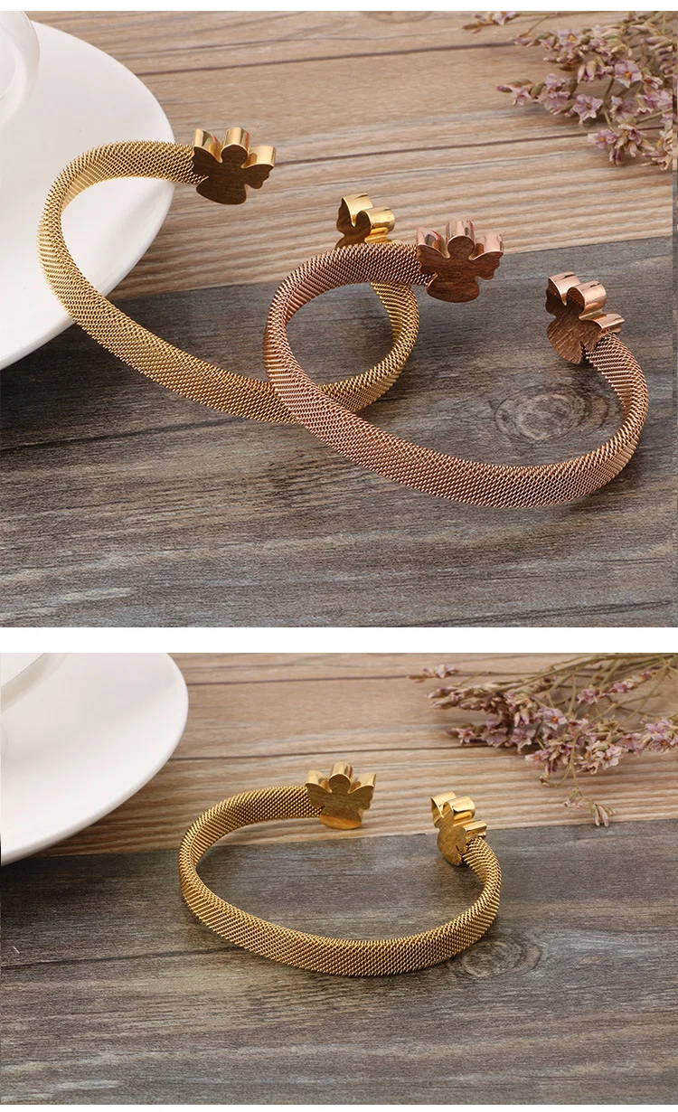 Новое поступление, женские браслеты,, Bijoux, нержавеющая сталь, в форме ангела, золото/серебро/розовое золото, сетчатые браслеты и браслеты, колье