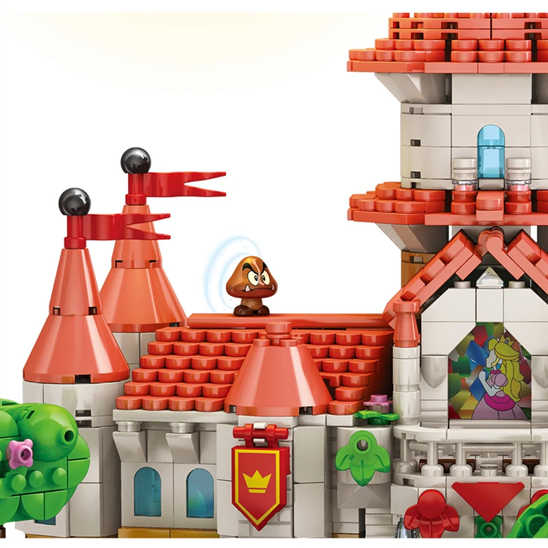 

LQS 67601 Super Mario Series Electronic Game Peach Castle Model Building Blocks 2614pcs Bricks Model Sets Educations Toys Gift
