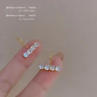 Женские серьги с золотым крючком, серьги в Корейском стиле с цирконом, Роскошный аксессуар для женщин и девушек, ювелирные украшения для вечеринок, 2022