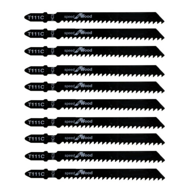 

10pcs T111C T-Shank Reciprocating Saw Blades JigSaw Blades Kit Metal Plastic Wood Jig Saw Cutter Tool