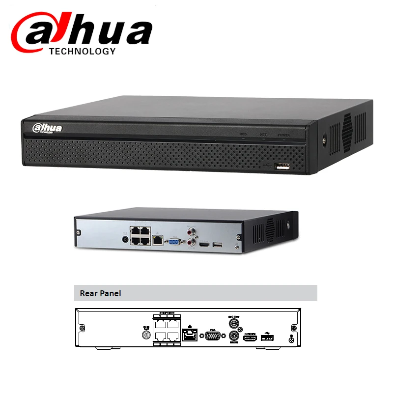 Оригинальная сеть Dahua видео рекордер NVR2104HS-P-4KS2 NVR2108HS-8P-4KS2 4CH 8CH POE NVR 4K поддержка HDD