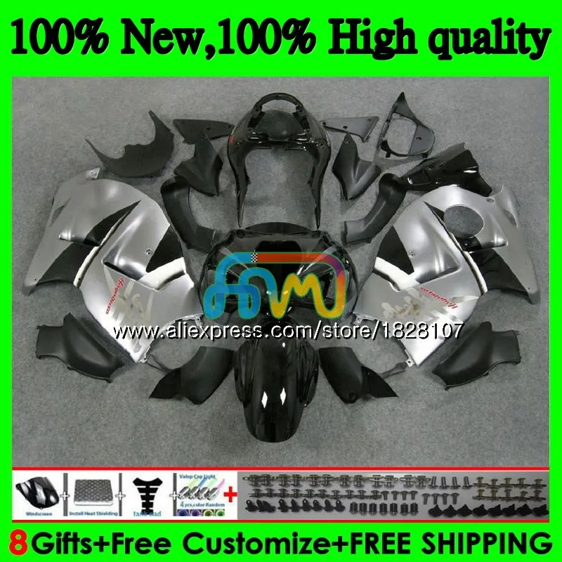 

Hayabusa For SUZUKI GSX-R1300 GSXR 1300 1996 1997 1998 1999 2000 2001 Silver black 48BS.104 GSXR1300 96 97 98 99 00 01 Fairings