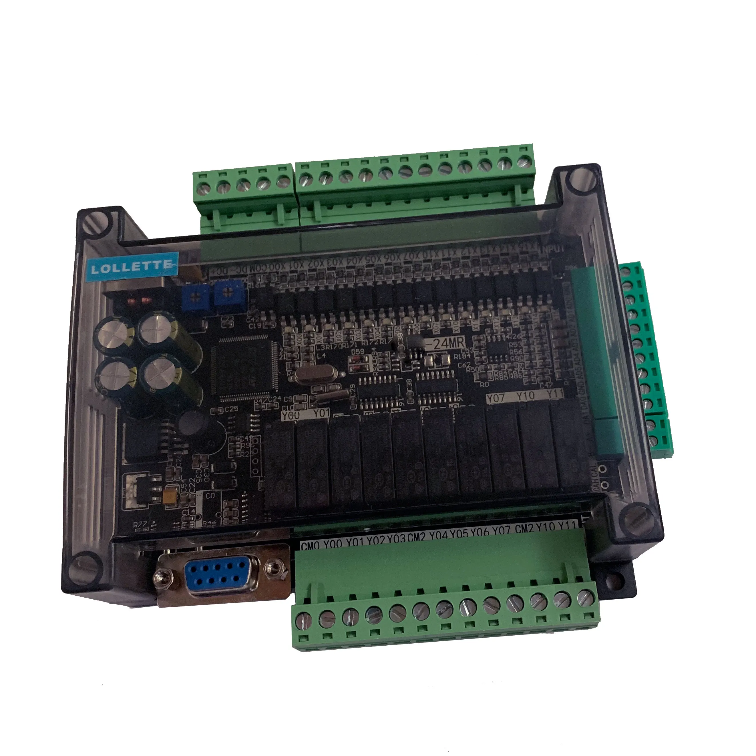 LE3U FX3U 24MR 6AD 2DA Высокоскоростная Промышленная плата управления ПЛК с 485 связью и RTC без кабеля