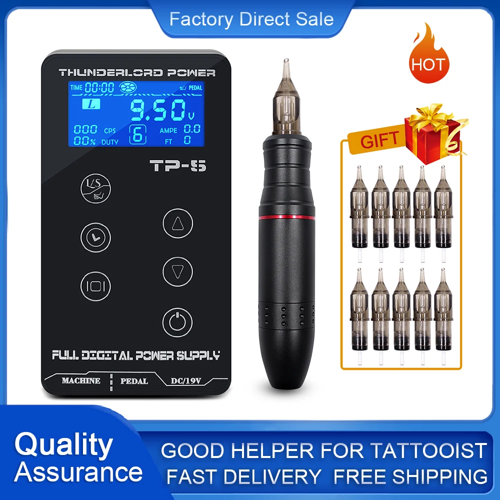 Профессиональный набор для тату Biomaser вращающаяся ручка с картриджами иглы