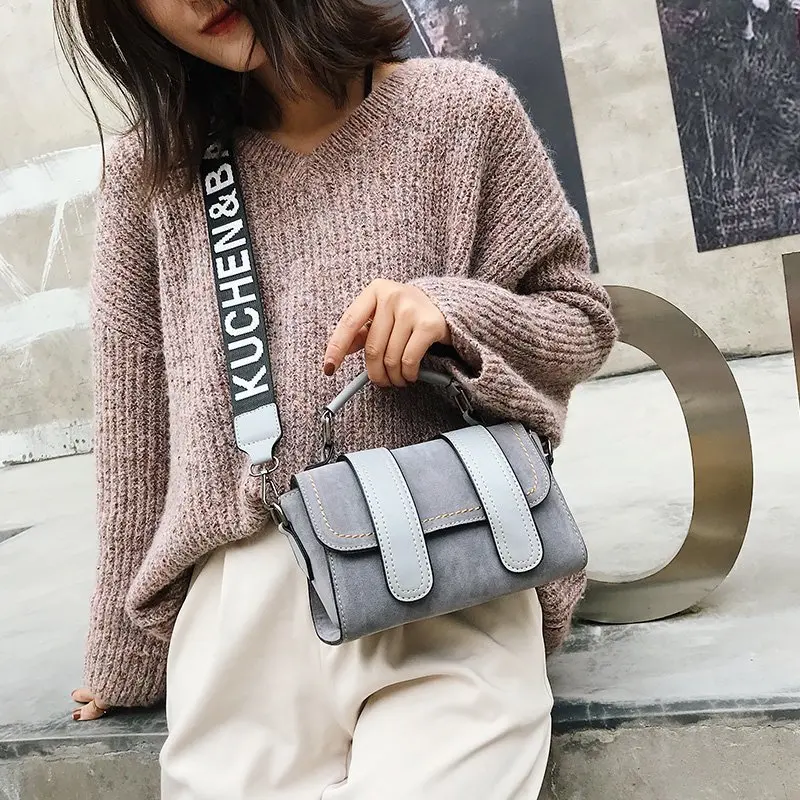 

Classic Solid Color Quality Leather Crossbody Bags For Women 2020 Luxury Designer Small Square Shoulder Bag New Female Handbags