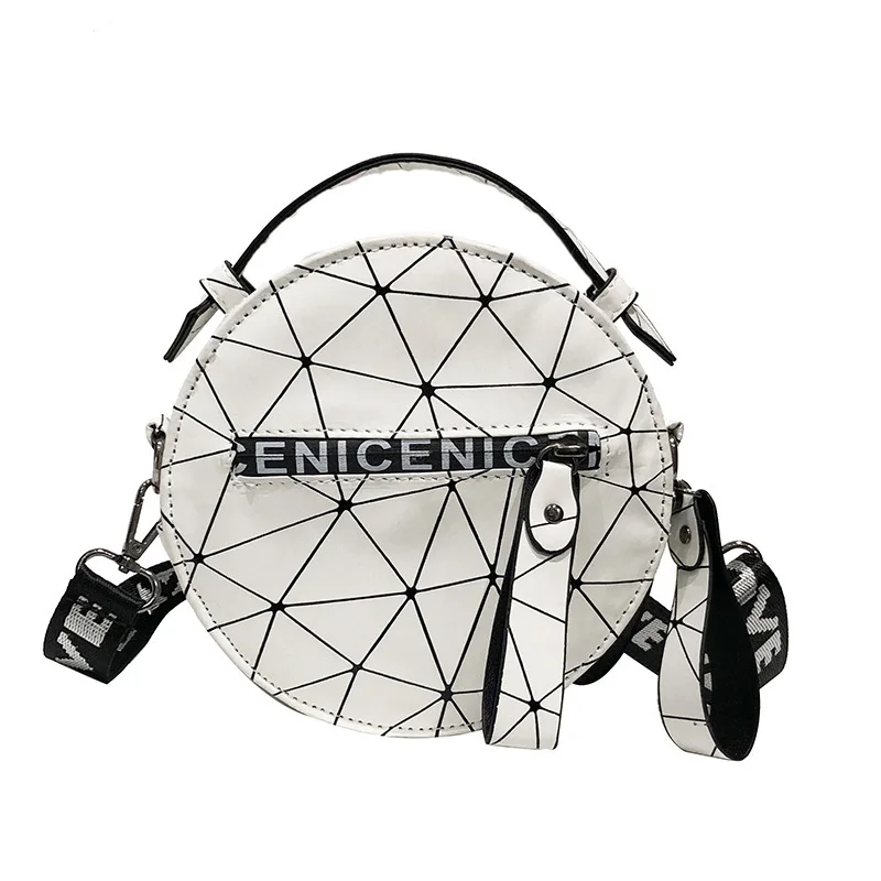 Сумки через плечо для женщин 2019 модные простые круглые сумки на