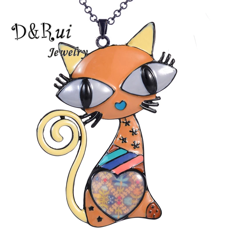 Женское ожерелье с подвеской в виде кошки D &amp Rui колье-чокер эмалью и животного 2019