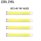 Светодиодная лента COB ZZEL ZYEL, 100 шт., L60 x 8 мм, 3 в, 4 в, 1,2 Вт, лм, модуль освещения автомобиля для велосипеда