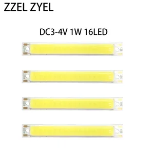 Светодиодная лента COB ZZEL ZYEL, 100 шт., L60 x 8 мм, 3 в, 4 в, 1,2 Вт, лм, модуль освещения автомобиля для велосипеда