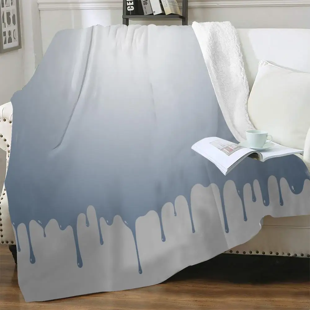 

NKNK Brank пигментное одеяло s граффити плюшевое одеяло синее одеяло s для кровати градиентное покрывало для кровати одеяло Sherpa Новинка
