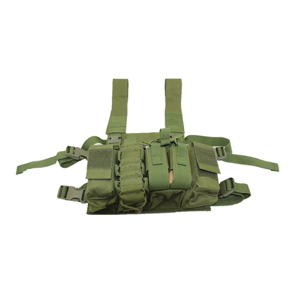 Tactical Vest Airsoft Paintball Carrier Strike chaleco chest rig Pack Military equipment Pouch Duty vest - Цвет: Армейский зеленый