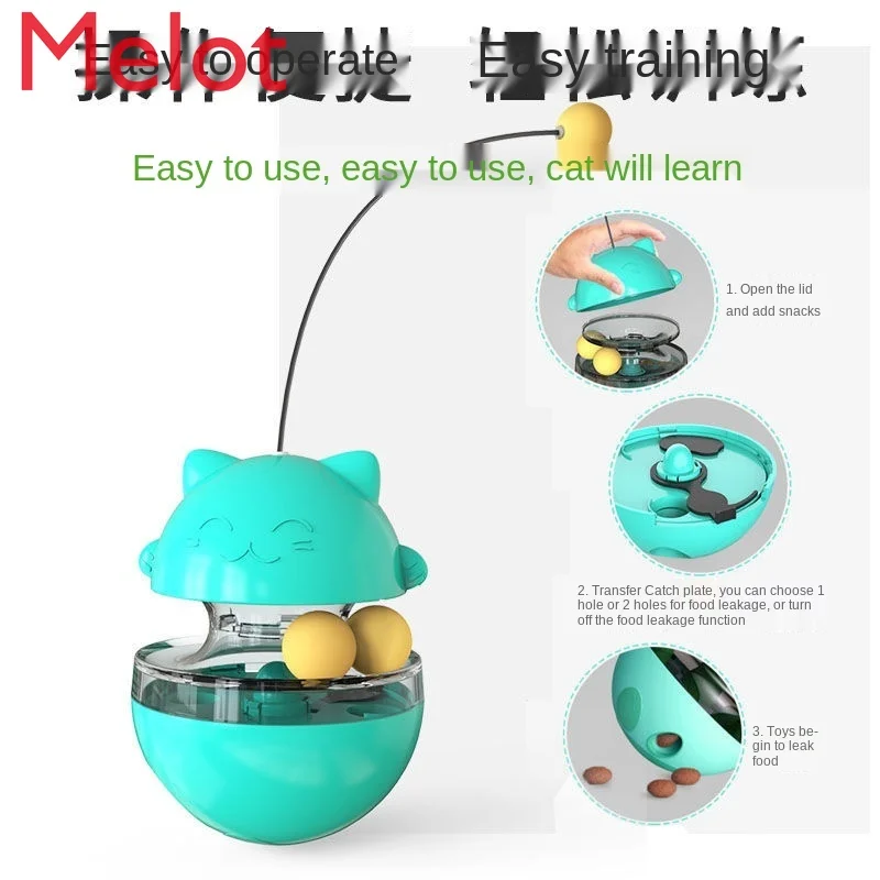 

High-End Luxury Cat Toys Swing Ball Tumbler Food Dropping Ball Cat Teaser Kitten Relieving Stuffy Self-Hi Pet Supplies