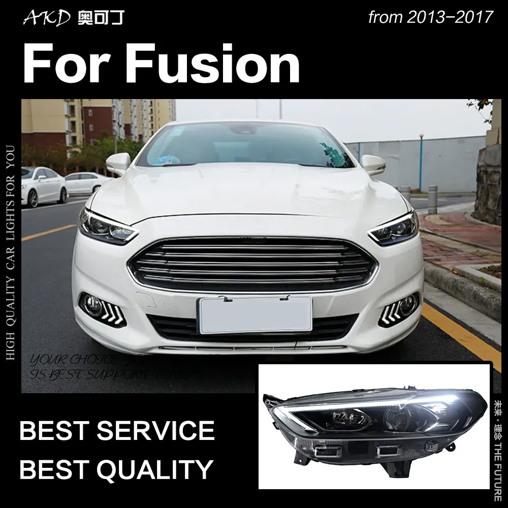 Стайлинг автомобиля фара для Ford Fusion 2013-2016 Mondeo светодиодный новинка DRL линзы