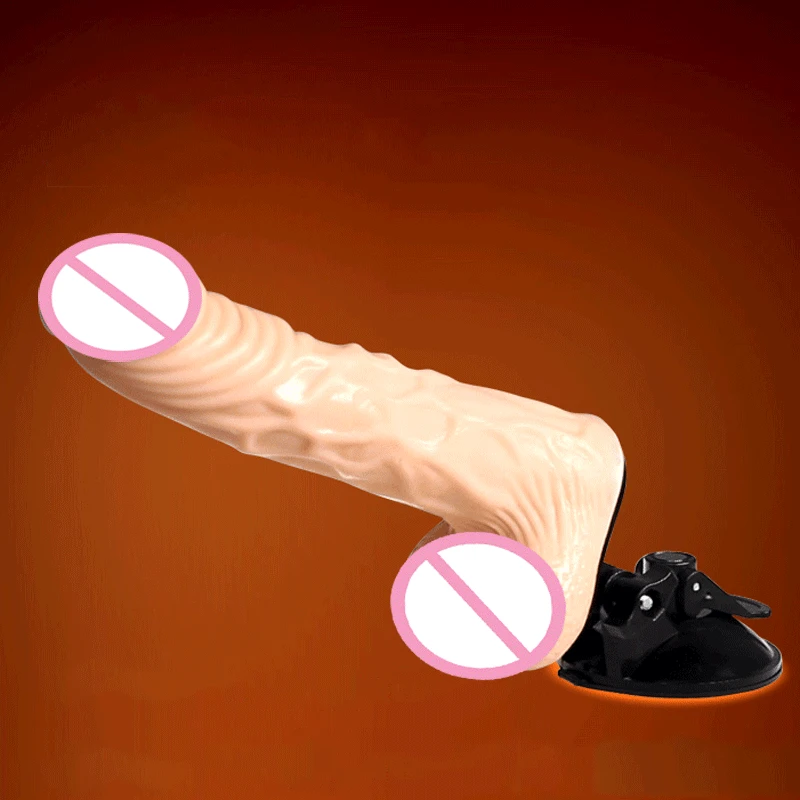 Телескопический качающийся вибрирующий реалистичный фаллоимитатор вибратор на