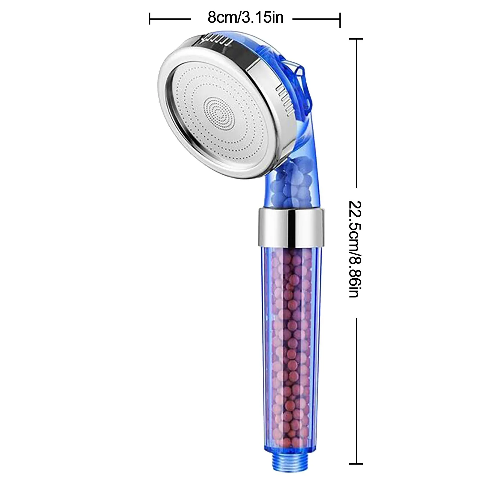 

High Pressure Massage Water Therapy SPA Rainfall Shower Head Anion Filter Balls Water Saving Bathroom Shower Nozzle