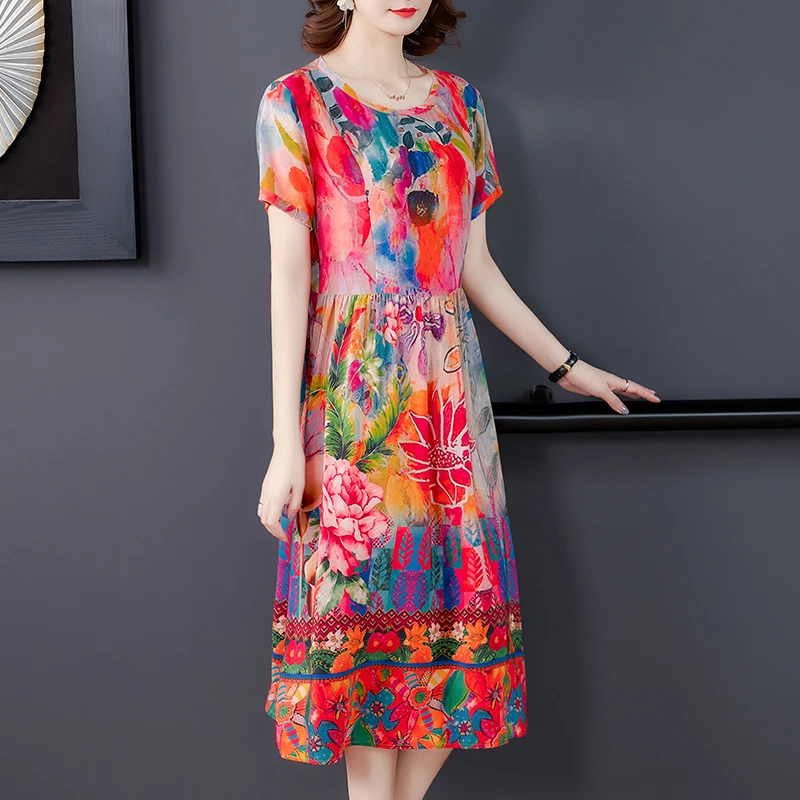 Специальное предложение 2020 летнее Новое повседневное Хлопковое платье с принтом