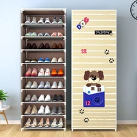 multi layer shoe rack nonwoven dustproof shoes organizer shelf with cover easy to assemble shoe rack home dorm shoe cabinet