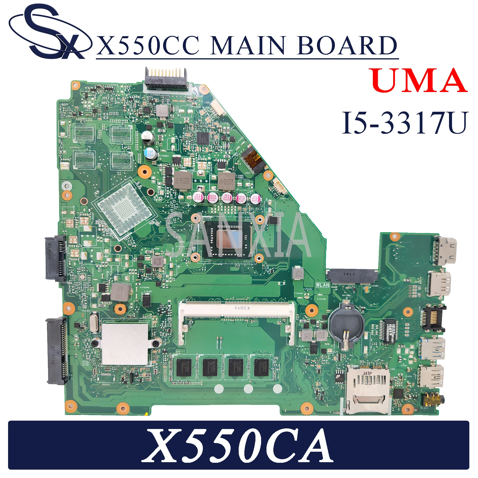 KEFU X550CC материнская плата для ноутбука ASUS X550CA X550CL R510C Y581C X550C оригинальная 4GB-RAM I5-3317U