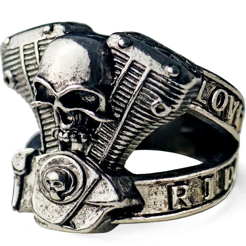 skull Knight Engine Stainless Steel Adjustable Punk Fashion | Украшения и аксессуары