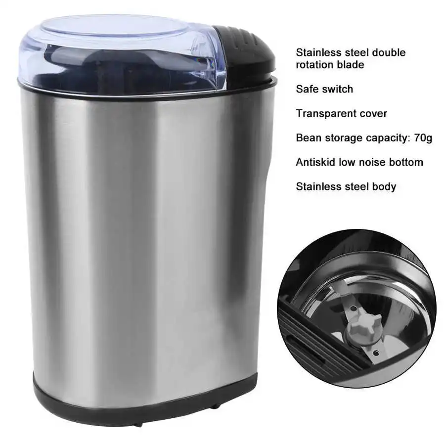 

220V Mini Multifunctional Electric Coffee Grinder Household Bean Grinding Machine EU Plug coffee mill