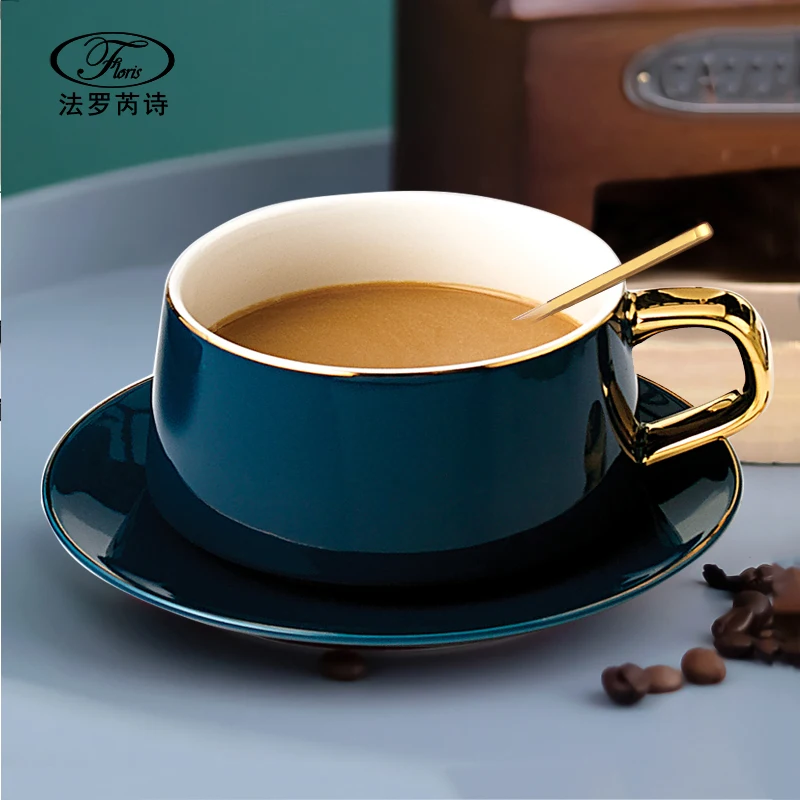 

Турецкая чайная кофейная чашка, керамический маленький набор льда, чашка для кофе с золотым ободком, качественный фарфоровый обеденный чай...