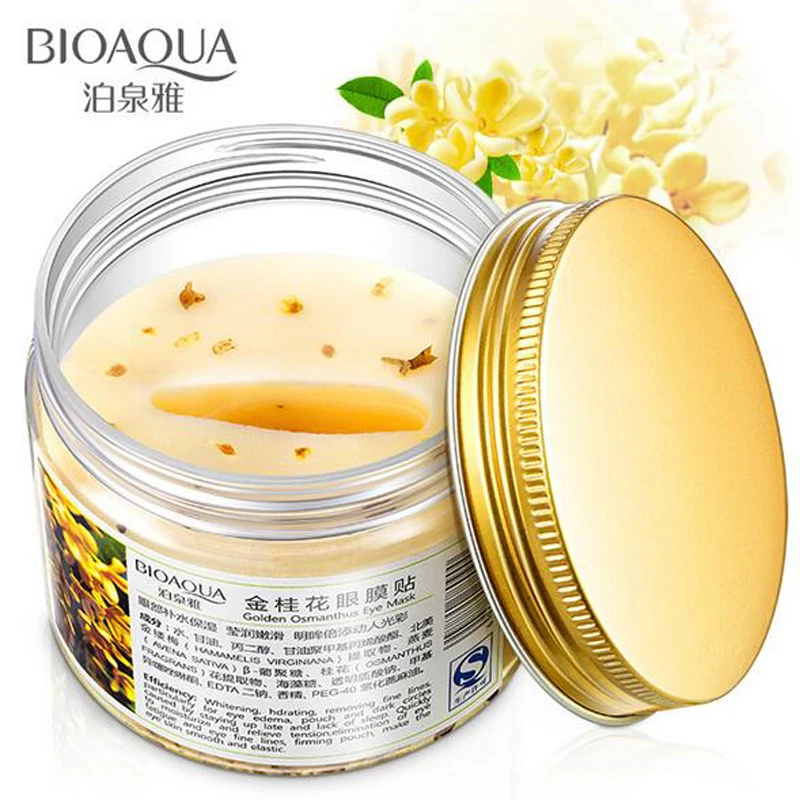 

BIOAQUA 80 PCS Gold Osmanthus Eye Mask Collagen Gel Whey Protein Face Care Sleeping Mask