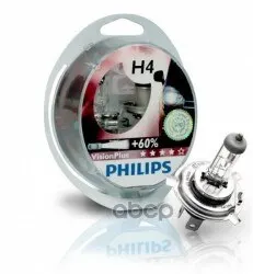 Лампа Галогеновая H4 Visionplus +60% 12v 60/55w P43t-38 S2 Philips арт. 12342VPS2 | Автомобили и мотоциклы
