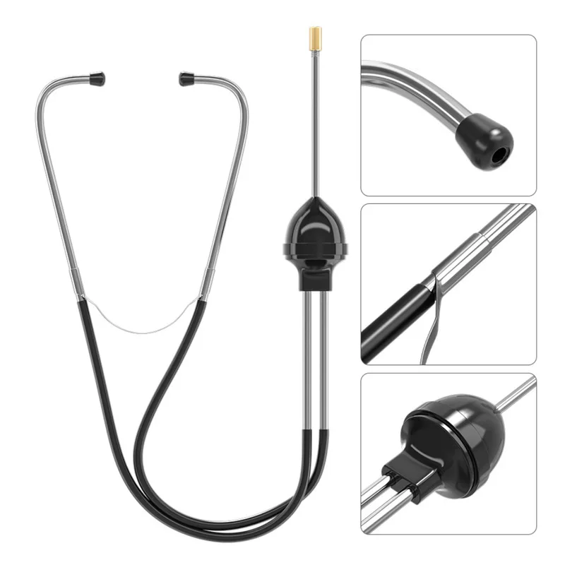 1PCS Engine Cylinder Block Diagnostic Inspection Repair Tools Professional Car Hearing Stainless Steel Automotive Stethoscope