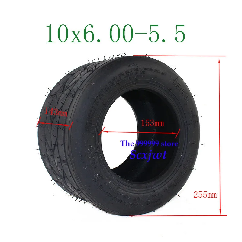 10-дюймовая Расширенная шина 10x6.00-5 5 бескамерная для мотоцикла колеса вакуумных